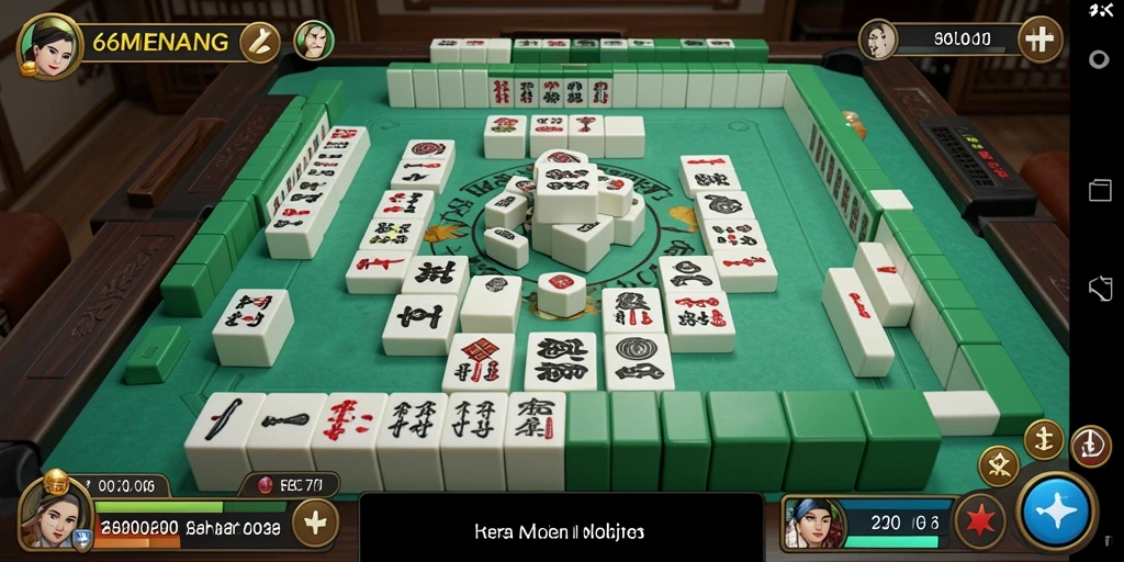 Screenshot gameplay 66MENANG menampilkan momen seru permainan Mahjong.