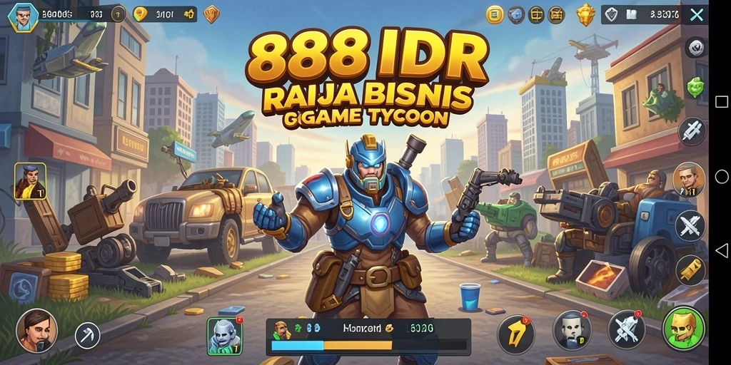 Tangkapan layar menunjukkan gameplay seru dari 888IDR di platform Tycoon.