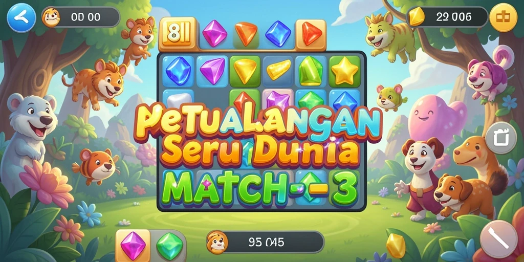 Gameplay seru dan menantang dalam 8II Match-3.