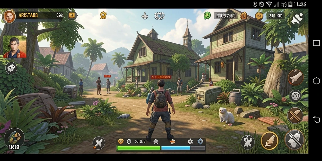 Tampilan gameplay ARISTA88 dengan aktivitas interaksi karakter.