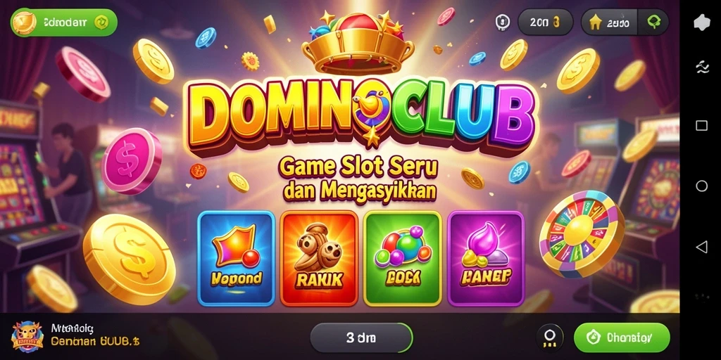 Tampilan gameplay Slot yang menarik dan mengasyikkan di DOMINOCLUB.