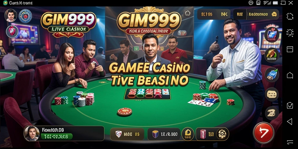 Tampilan menarik dari gameplay GIM999 Live Casino yang mendebarkan.