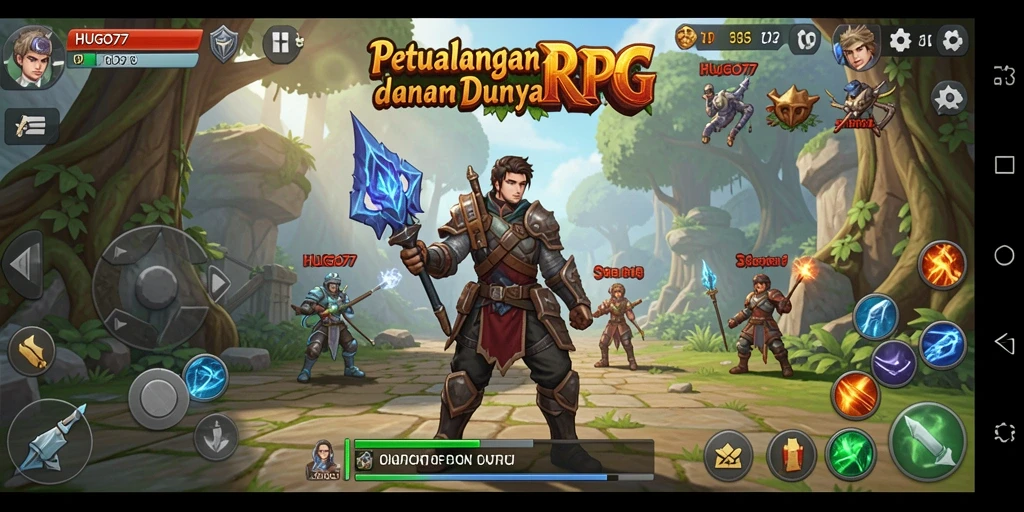 Gameplay HUGO77 yang menawan dengan pertarungan seru dan eksplorasi dunia.