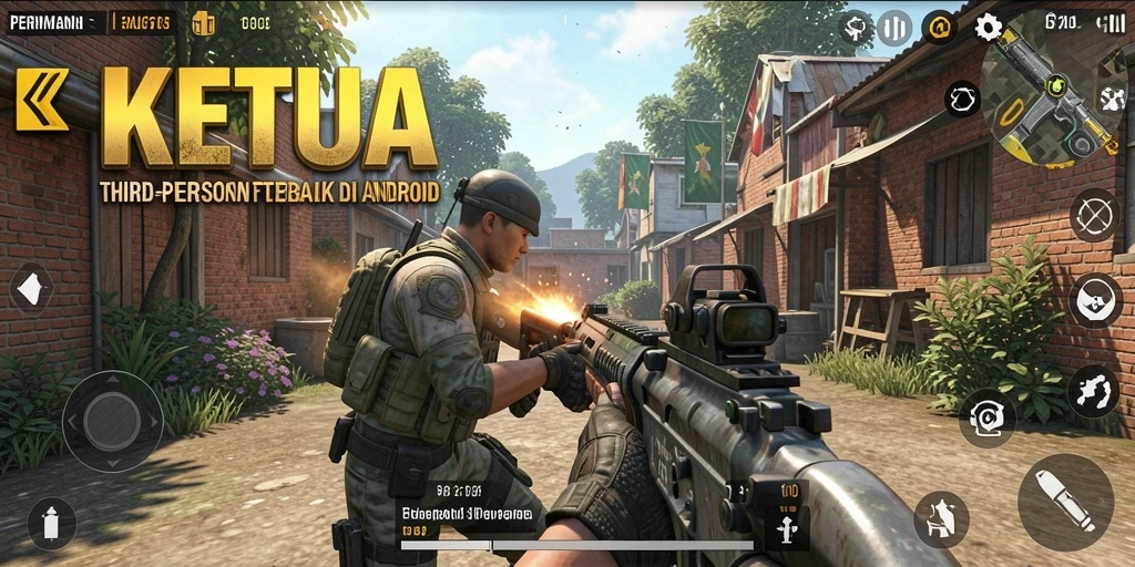 Screenshot gameplay KETUA menampilkan aksi mendebarkan di medan tempur.