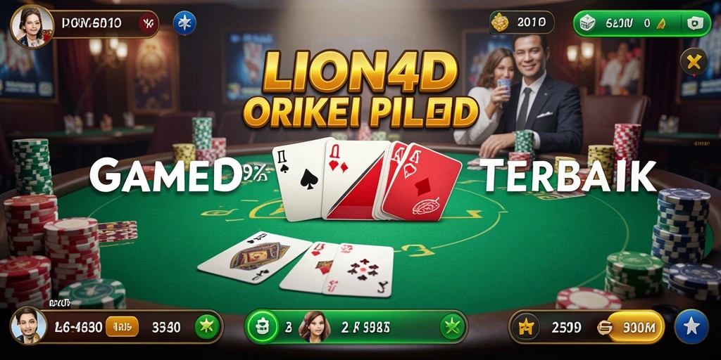Screenshot LION4D menampilkan pemain bertanding dalam permainan Poker yang seru.