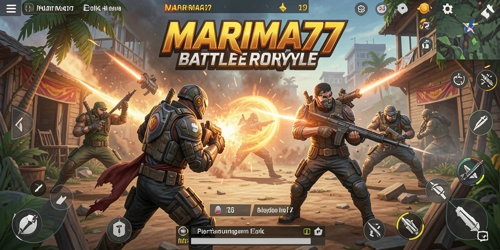 Tangkap momen seru dalam gameplay Battle Royale MARIMA77.