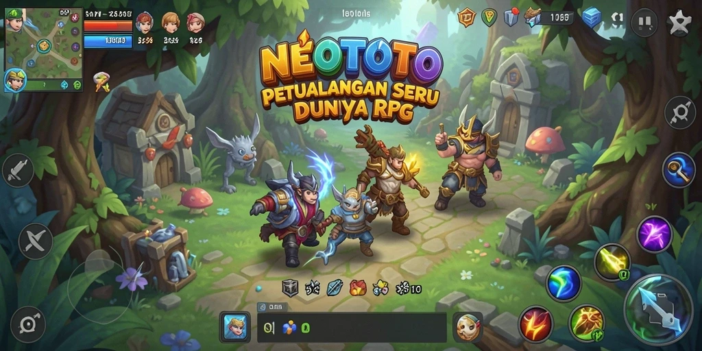Tampilan gameplay NEOTOTO yang mendebarkan dalam dunia RPG.