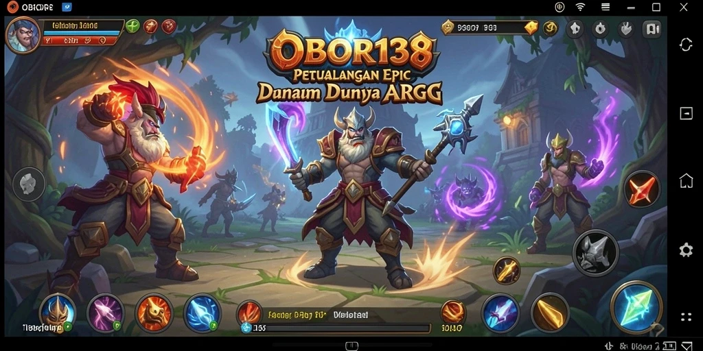 Tampilan menarik dari gameplay seru ARPG OBOR138.