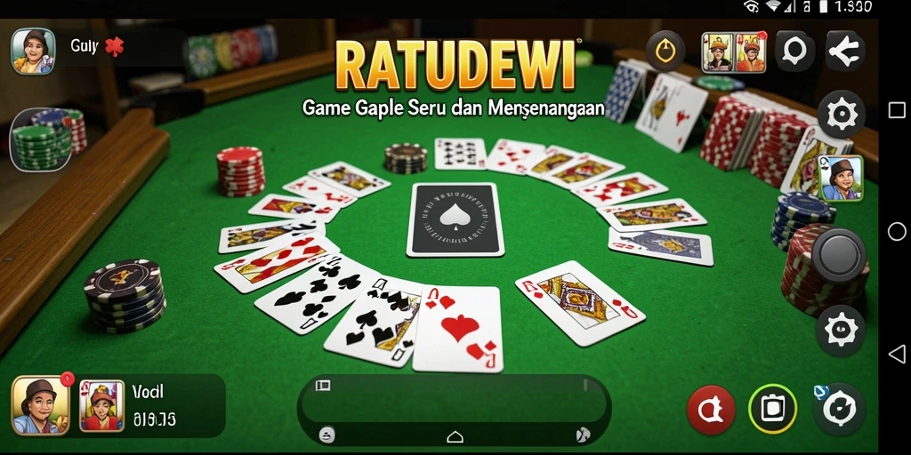 Screenshot gameplay <strong>RATUDEWI</strong> menampilkan momen seru permainan Gaple.