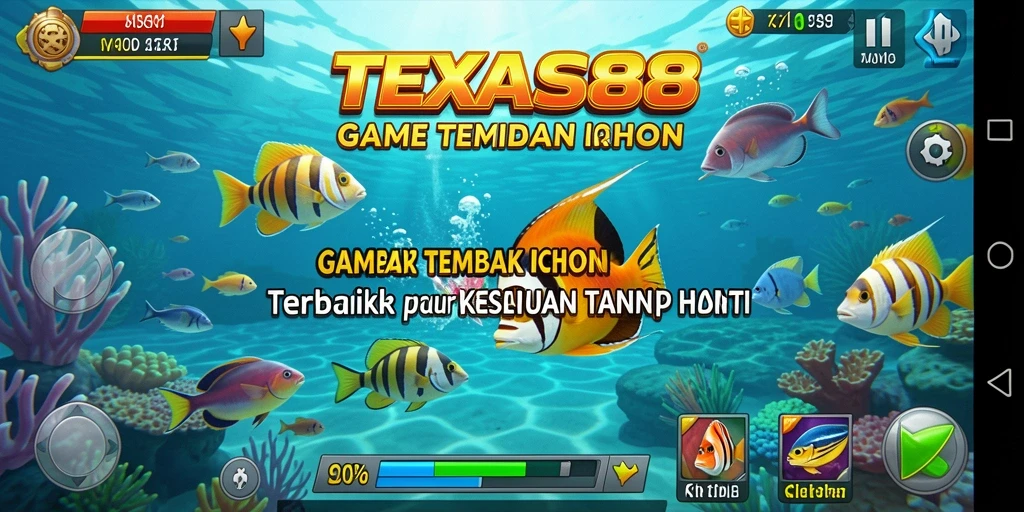 Gameplay seru Tembak Ikan di TEXAS88 dengan grafis menawan.