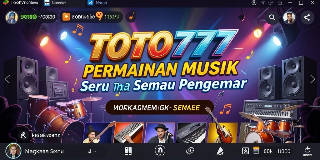 Screenshot gameplay seru TOTO777 yang penuh musik dan tantangan.