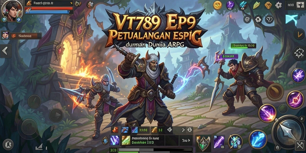 Tampilan gameplay epik ARPG di VT789 dengan pertarungan yang seru.