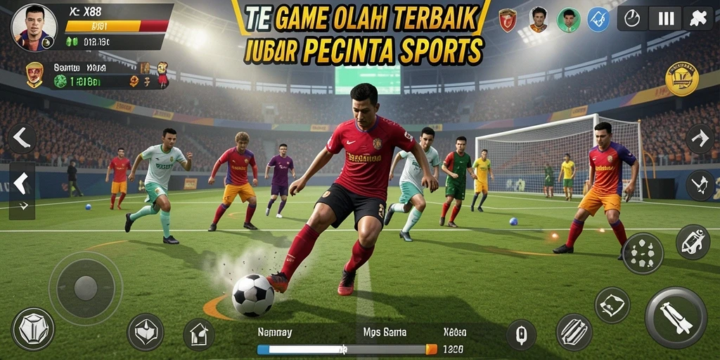 Tangkapan layar menampilkan aksi seru dalam gameplay olahraga X88.